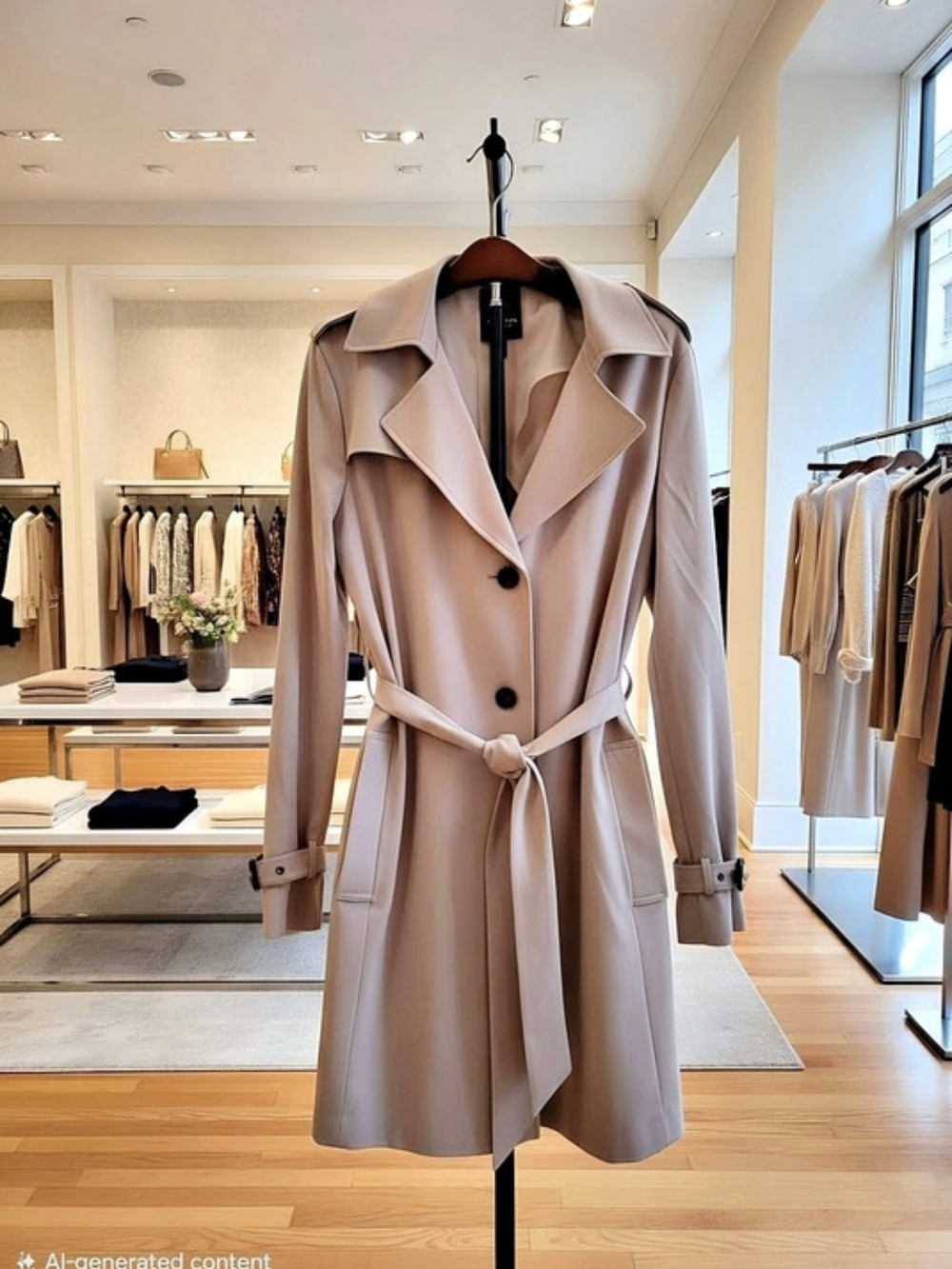 Simply Vera Wang Women'Small Trench Coat in Beige Size Small Like New